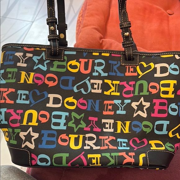 Dooney & Bourke Multicolor Women's Leather Tote Bag - Picture 2 of 5